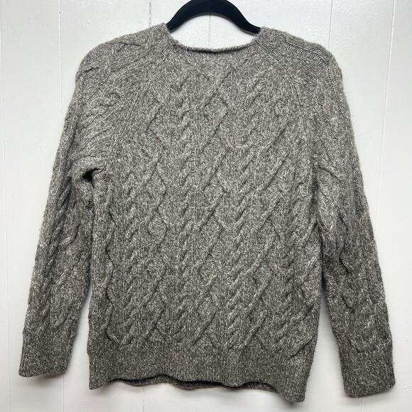 Denver Hayes Wool Blend Cable Knit Gray Pullover Women's Sweater Size Small - Picture 6 of 10